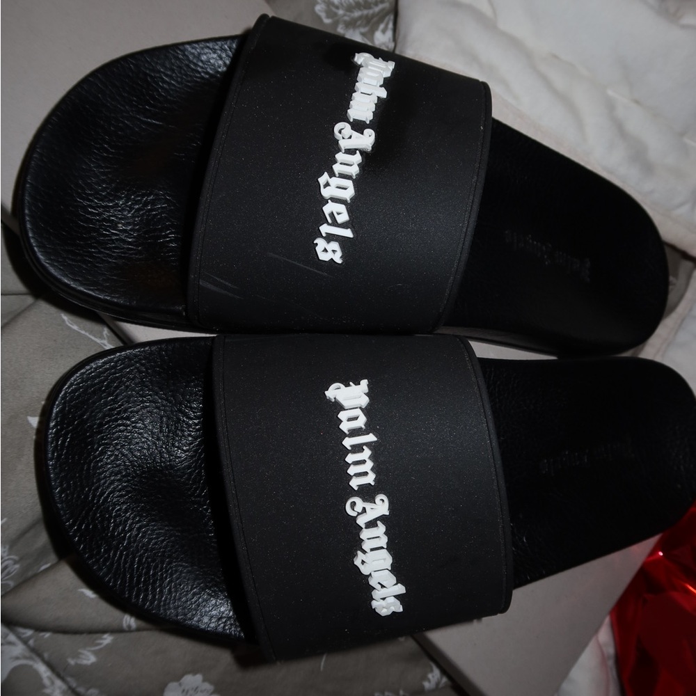 Palm Angels Black Slippers